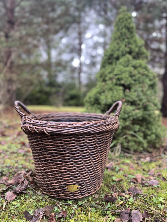 Кашпо из искусственного ротанга дуб 16 литров луковая корзина